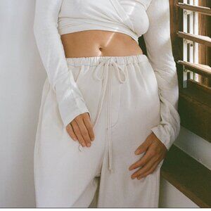 OZMA Cropped Raw Silk Pant